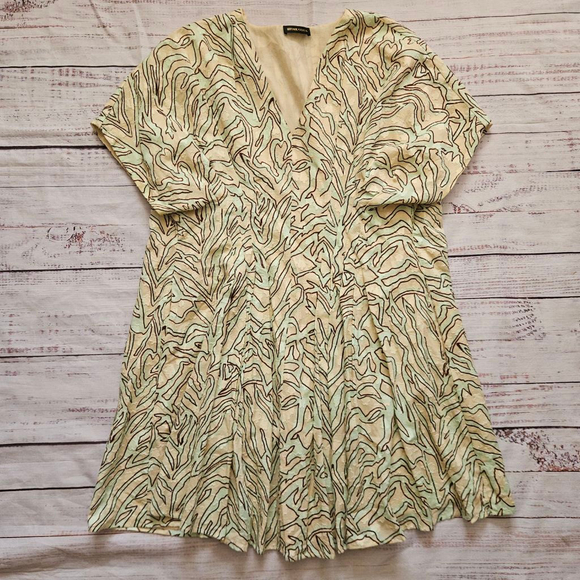 STINE GOYA Dresses & Skirts - Stine Goya Claudia Dress Graffiti Zebra Green Cream Mini Womens Medium